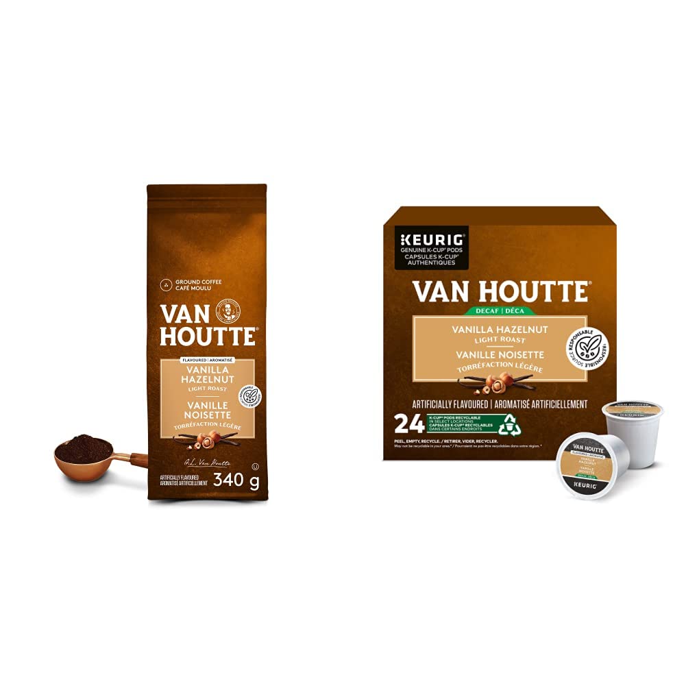 Van Houtte Vanilla Hazelnut Ground Coffee, 340g, Can Be Used With